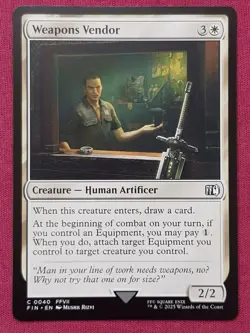 Magic The Gathering FINAL FANTASY WEAPONS VENDOR white card MTG - Image 1
