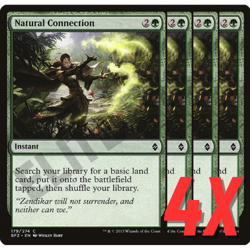 MTG Natural Connection (Battle for Zendikar) 179/274 (NEAR MINT) (4X) - Image 1