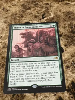 MARCH OF BURGEONING LIFE Magic MTG Kamigawa: Neon Dynasty - Image 1