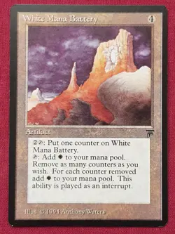 Magic The Gathering LEGENDS WHITE MANA BATTERY artifact card MTG - Image 1
