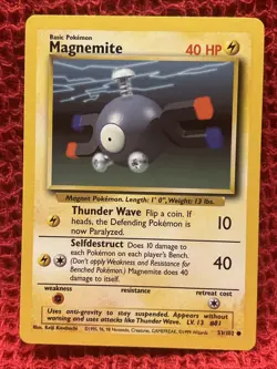 Magnemite 53/102 Base Set - LP - 1999 WOTC - Pokemon - Image 1