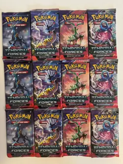 Pokemon Temporal Forces Booster Pack Lot (12) - Unweighed, 3 Art Sets, Fresh - Image 1
