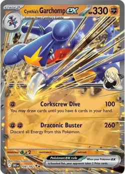 Cynthia's Garchomp EX 104/182 - SV10: Destined Rivals ⭐⭐ POKEMON DOUBLE RARE - Image 1