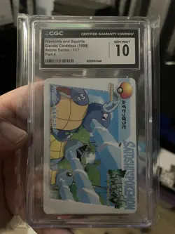 1998 Pokemon JPN Bandai Carddass Anime #117 Wartortle Squirtle Gem Mint CGC 10 - Image 2