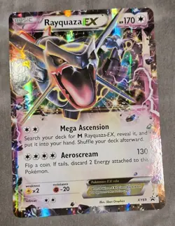 Pokemon Shiny Rayquaza EX - XY69 SM Black Star Promo (Jumbo/Oversized Size) - Image 2