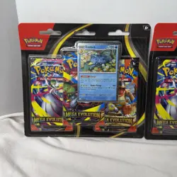 IN HAND Pokemon - TCG - Mega Evolution Three-Booster Blister 2 Sets - Image 2