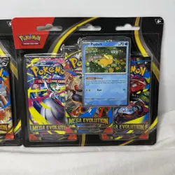 IN HAND Pokemon - TCG - Mega Evolution Three-Booster Blister 2 Sets - Image 3