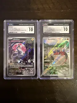 Pokemon Center Koraidon and Pokemon Center Miraidon SVP Black Star Promos CGC 10 - Image 1