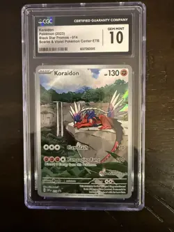 Pokemon Center Koraidon and Pokemon Center Miraidon SVP Black Star Promos CGC 10 - Image 2
