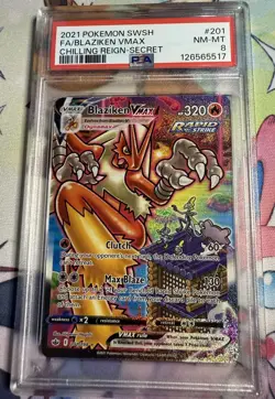 💥SIR!💥 Blaziken 201/198 - 2021 Pokemon Sword & Shield Chilling Reign SIR PSA 8 - Image 1
