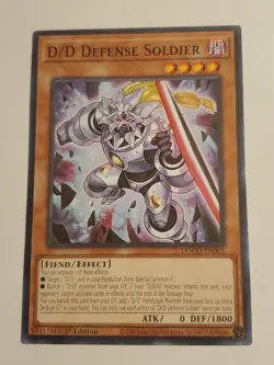 D/D Defense Soldier DOOD-EN002 Common Doom Of Dimensions Yugioh NM - Image 1