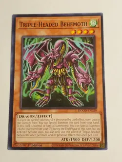 YuGiOh! - Triple-Headed Behemoth DOOD-EN029 Common 1st Edition Near Mint - Image 1