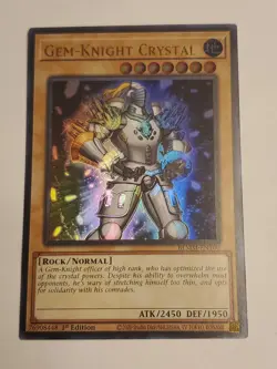 Yugioh! Gem-Knight Crystal BLMM-EN100 Ultra Rare 1st Ed NM - Image 1