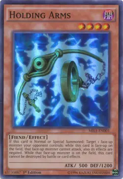 Holding Arms - MIL1-EN003 - Super Rare - 1st Edition Near Mint Yugioh! Card - Image 1