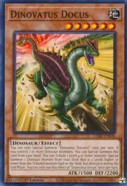 Dinovatus Docus - LEDE-EN030 - Common - 1st Edition Near Mint Yugioh! Card - Image 1