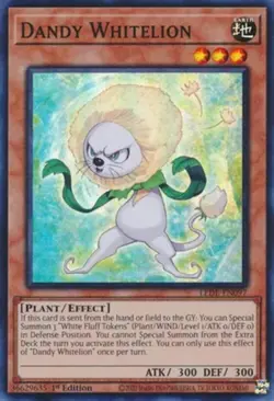 Dandy Whitelion - LEDE-EN097 - Super Rare - 1st Edition Near Mint Yugioh! Card - Image 1
