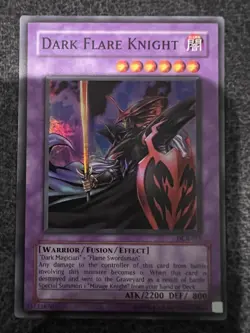 Yugioh Dark Flare Knight DCR-017 Super Rare Unlimited Edition NM - Image 1
