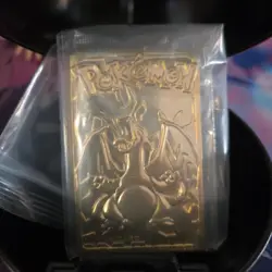 Charizard Pokemon 23K Gold Plated Trading Card Burger King 1999 - Image 1