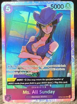Ms. All Sunday OP04-064 Kingdoms of Intrigue Foil One Piece Card Game - Image 1