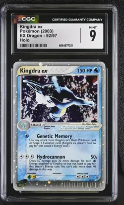 CGC 9 MINT Kingdra ex 2003 EX Dragon 92/97 Holo Pokemon Card - Image 1