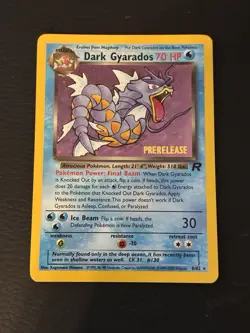 Dark Gyarados PreRelease 8/82 Promo Holo Team Rocket Pokemon Card LP - Image 1