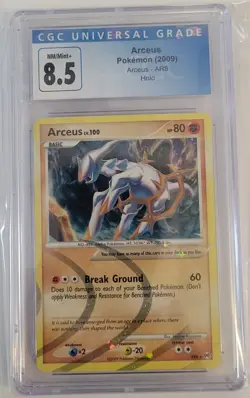 Cgc 8.5 MINT Arceus AR8 Secret Rare Platinum Arceus Holo Pokemon Card - Image 1