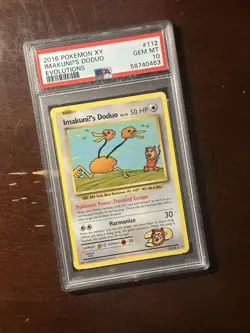 2016 Pokemon Imakuni Doduo Secret Rare Card XY Evolutions 112/108 PSA 10 - Image 1
