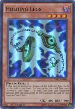 Yu-Gi-Oh Card - MIL1-EN004 - HOLDING LEGS (super rare holo) - NM/Mint - Image 1