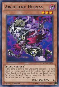 Yu-Gi-Oh Card - MP14-EN082 - ARCHFIEND HEIRESS (rare) - NM/Mint - Image 1