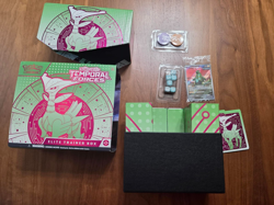 Pokemon TCG Temporal Forces OPEN BOX ETB with Promo Card Sealed Iron Thorns - Image 1