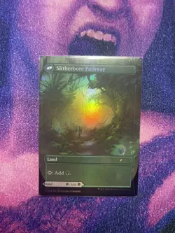 Darkbore Pathway Slitherbore Pathway Foil (292) Borderless Secret Lair MTG - Image 2
