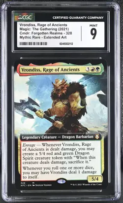 VRONDISS, RAGE OF ANCIENTS AFR Extended Art Mythic CGC 9 MTG EDH - Image 1