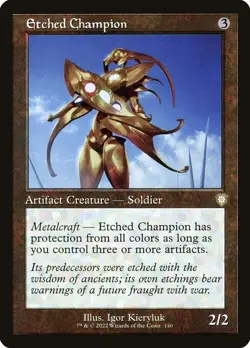x4 NM (Playset) Retro Etched Champion, MTG, The Brothers' War, Magic, 140 - Image 1