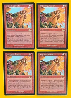 MTG IMPENDING DISASTER (X4) Urza's Legacy (OldManMTG 010-811) - Image 1