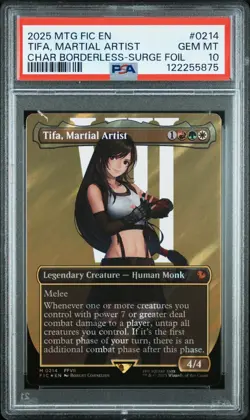 Tifa, Martial Artist (Borderless Surge Foil) MTG Final Fantasy Commander Psa 10 - Image 1