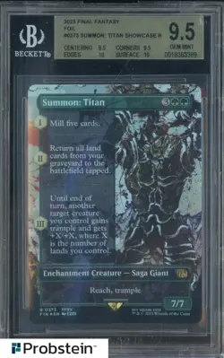 2025 MTG Final Fantasy Foil #0373 Summon: Titan Showcase R BGS 9.5 GEM MINT - Image 1