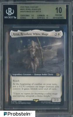2025 Final Fantasy MTG #0431 Rosa Resolute White Mage Ext Art BGS 10 PRISTINE - Image 1