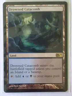 MTG Magic the Gathering Drowned Catacomb (224/255) Magic 2011 MP - Image 1