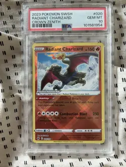 Pokemon TCG Radiant Charizard Crown Zenith 020/159 PSA - Image 1