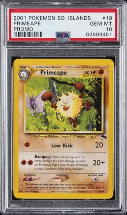 2001 POKEMON SOUTHERN ISLANDS PROMO #18 PRIMEAPE PSA 10 - Image 1