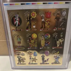 Pokemon Indigo League Uncut Sheets Lot Of 2 - Gold Holo Hits - 24 Trainers - Image 3