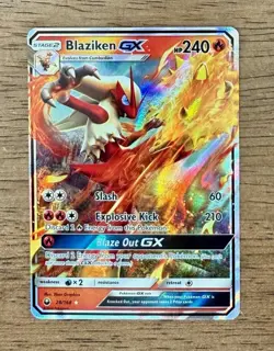 Pokemon TCG SM Celestial Storm BLAZIKEN GX Ultra Rare Holo #28/168 - Image 1