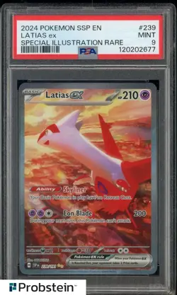 2024 Pokemon SSP EN Special Illustration Rare #239 Latias Ex PSA 9 MINT - Image 1