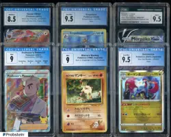 Lot of (6) Assorted Pokemon CGC Slabbed Cards Graded Mankey Eevee Empoleon - Image 1
