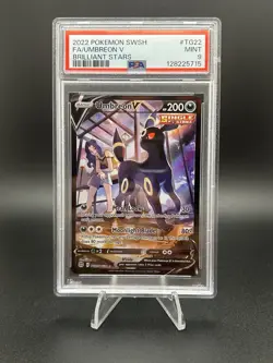 2022 Pokemon Sword And Shield Brilliant Stars Full Art Umbreon V TG22 PSA 9 - Image 1
