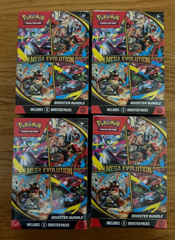 🚨Lot of 4🚨 Pokemon TCG ME01 Mega Evolution Booster Bundle Sealed New - Image 1