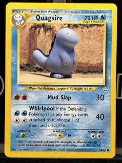 Pokemon TCG Quagsire Neo Revelation 48/64 Regular Unlimited Common LP - Image 3