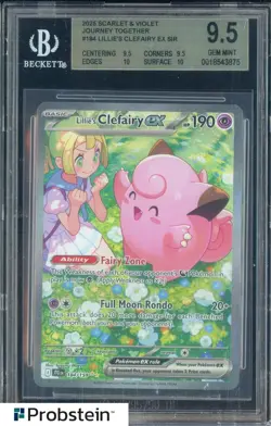 2025 Pokemon Scarlet & Violet Journey Together #184 Lillie's Clefairy Ex BGS 9.5 - Image 1