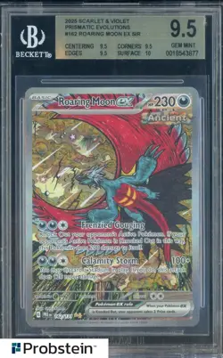 2025 Pokemon Scarlet & Violet Prismatic Evolutions #162 Roaring Moon Ex BGS 9.5 - Image 1