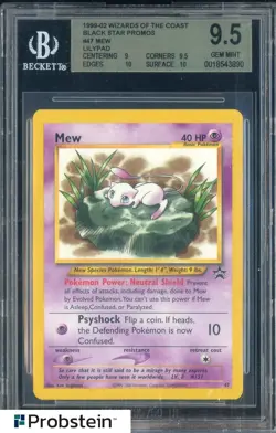 1999-02 Wizards of The Coast Pokemon Black Star Promos #47 Mew Lilypad BGS 9.5 - Image 1